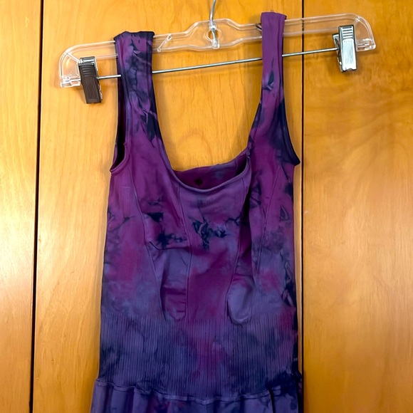 Hand tie-dyed free people good karma wide leg jumpsuit - Picture 5 of 7